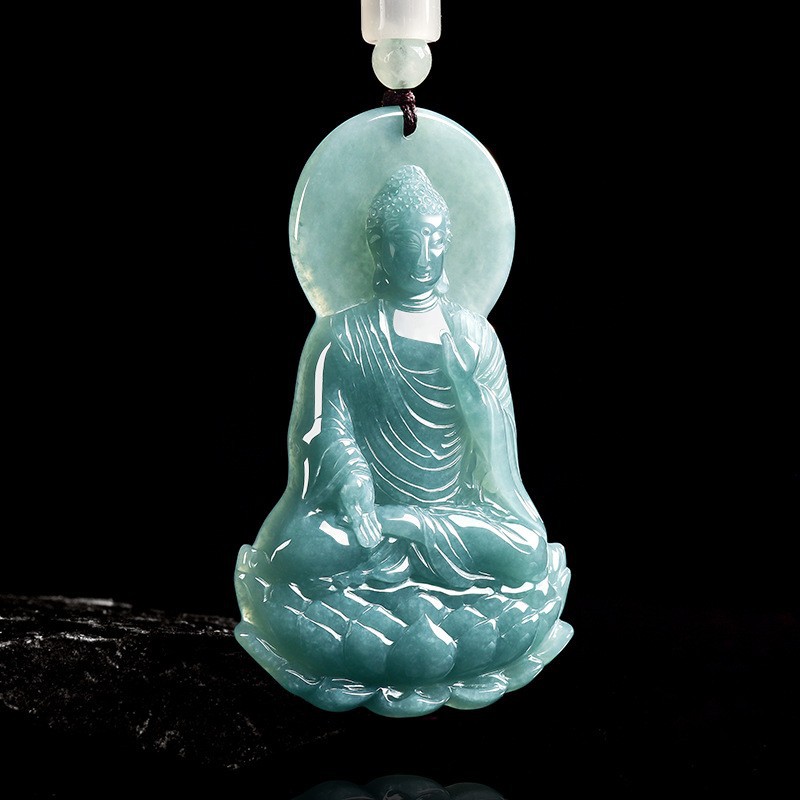 Jewelry & Watches Spółka Z Ograniczoną Odpowiedzialnością Sp Z Oo - Natural Burmese Jadeite Buddha Pendant Necklace