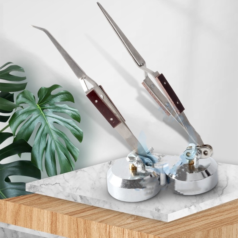 Jewelry Making Watches - Cross Lock Self-locking Tweezers Straight Curved