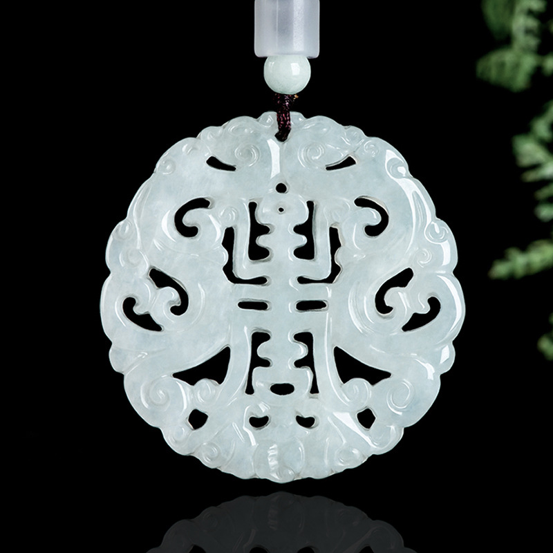 Jewelry & Watches Spółka Z Ograniczoną Odpowiedzialnością Sp Z Oo - Burmese Jadeite Dragon Pendant Necklace Vintage