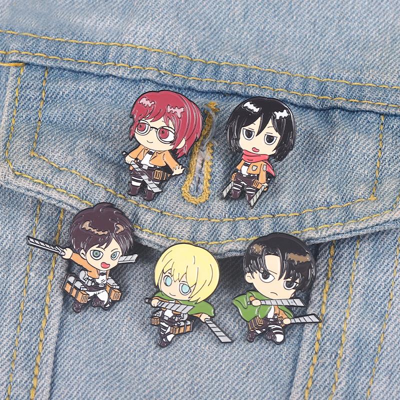 Levi Jewelry & Watches Inc - Attack on Titan Chibi Enamel Pins