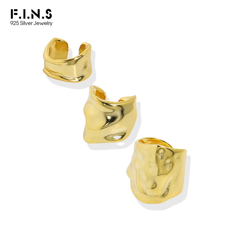 Ear Cuff No Piercing - F.I.N.S 1PC Minimalist Irregular 100% S925