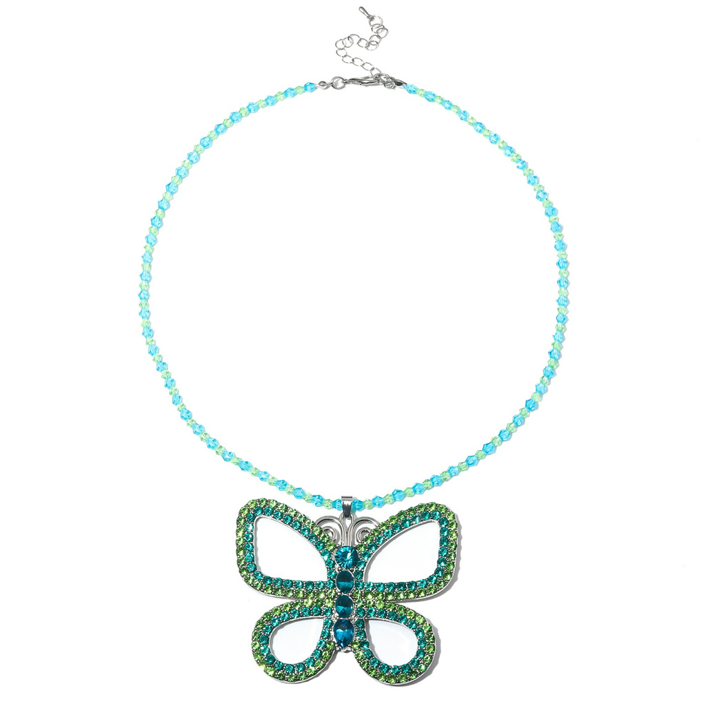 Butterfly Pendant Necklace - Suddenly 30 Jenna Exaggerated Butterfly Pendant