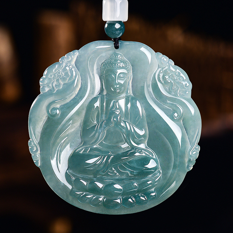 Jewelry & Watches Spółka Z Ograniczoną Odpowiedzialnością Sp Z Oo - Natural Burmese Jadeite Buddha Pendant Necklace