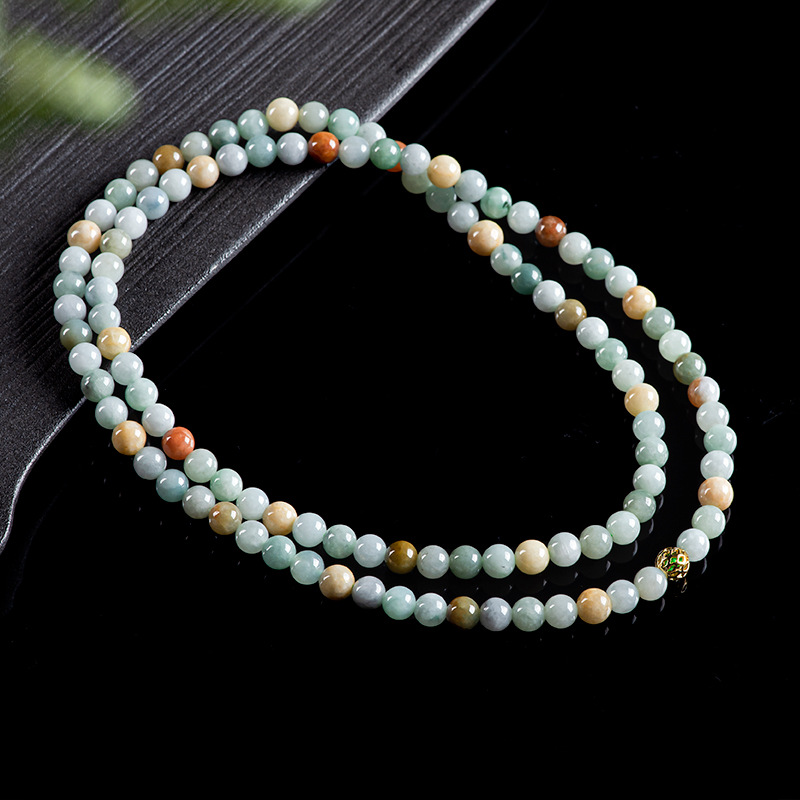 Jewelry & Watches Spółka Z Ograniczoną Odpowiedzialnością Sp Z Oo - Burmese Jadeite Beads Bracelet Necklace Real