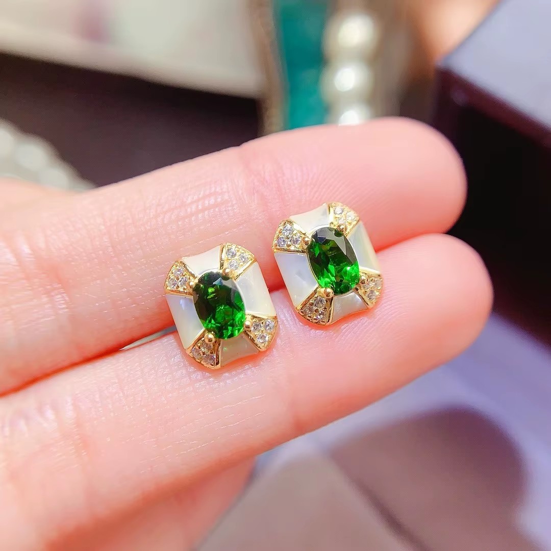 Al Ain Jewelry & Watches Exhibition 2025 - boutique jewelry natural diopside women's earrings
