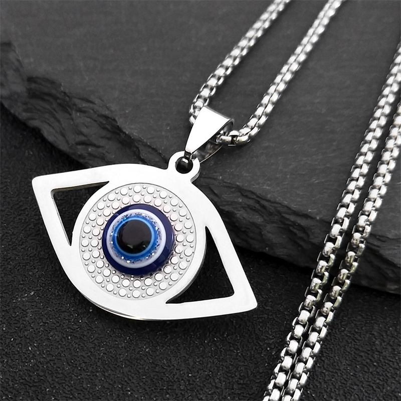 Jewelry & Watches Spółka Z Ograniczoną Odpowiedzialnością Sp Z Oo - Islam Hamsa Evil Blue Eye Necklace