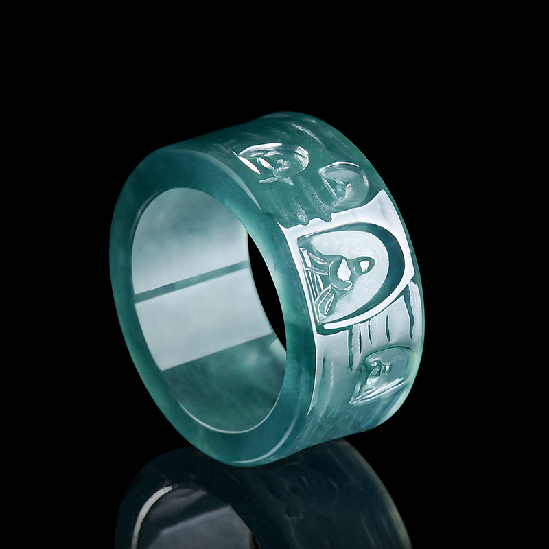 Jewelry & Watches Spółka Z Ograniczoną Odpowiedzialnością Sp Z Oo - Natural Burmese Jadeite Buddha Ring Luxury