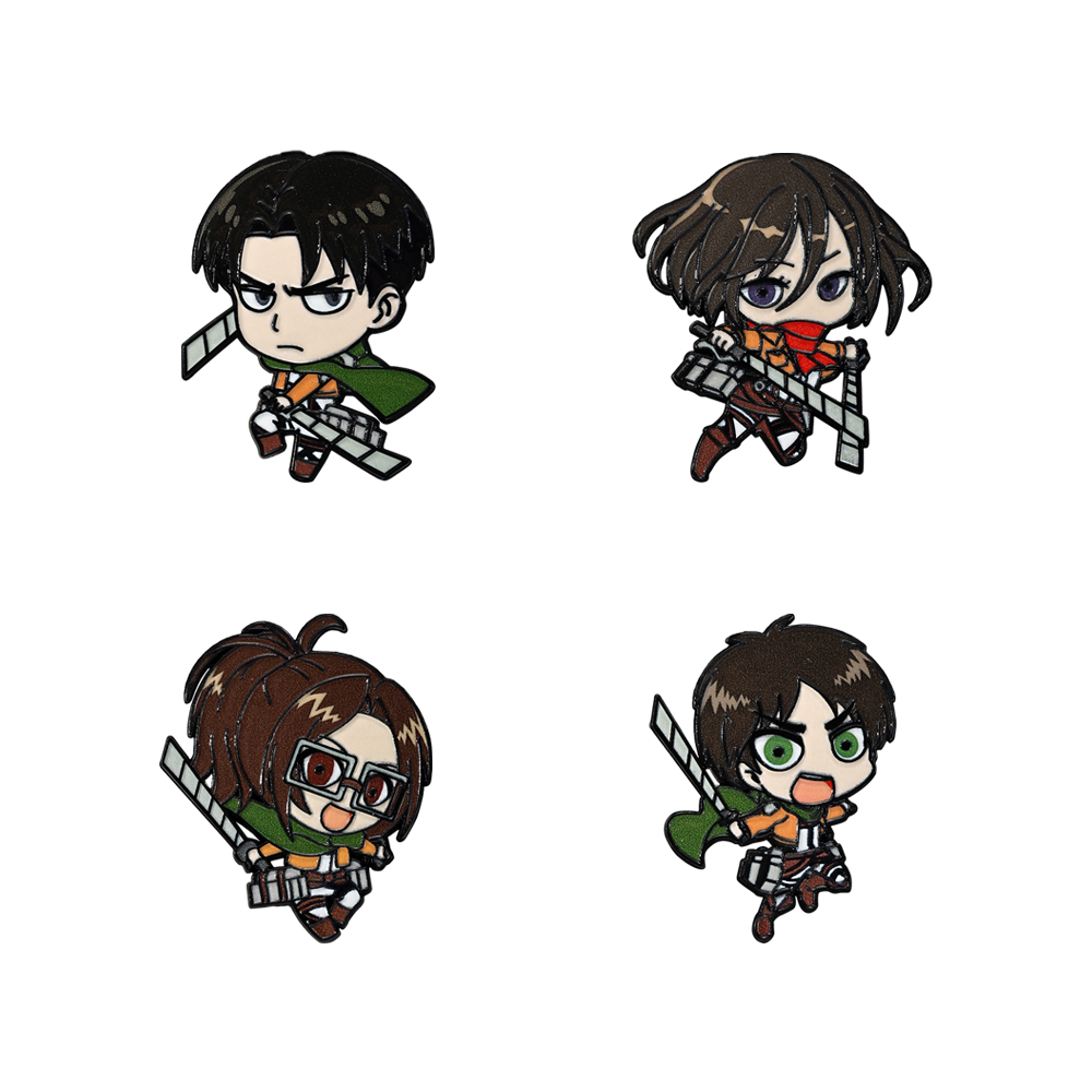 Levi Jewelry & Watches Inc - 4pcs Survey Corps Enamel Pin Set