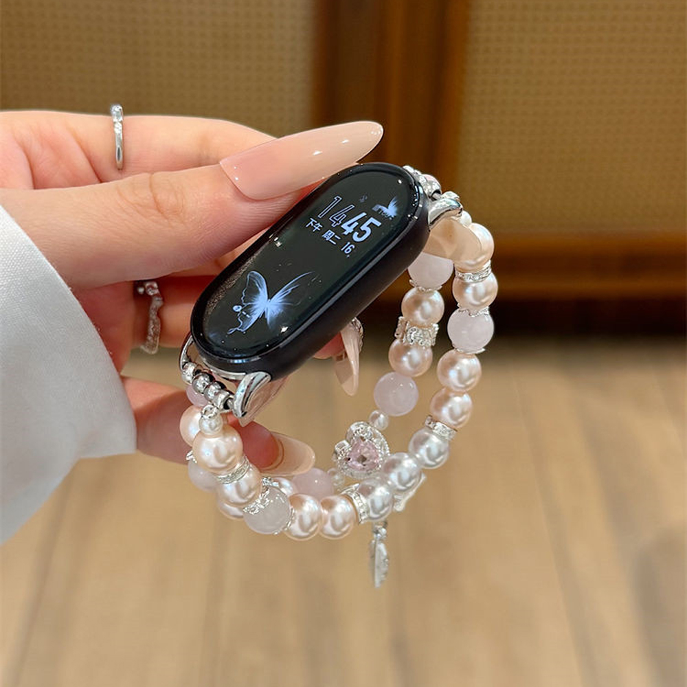 Pink Crystal Beaded Strap Watc - Jewelry Making Watches recension och pris