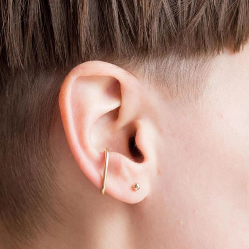 925 Silver Fake Clip Earrings  - Ear Cuff No Piercing recension och pris