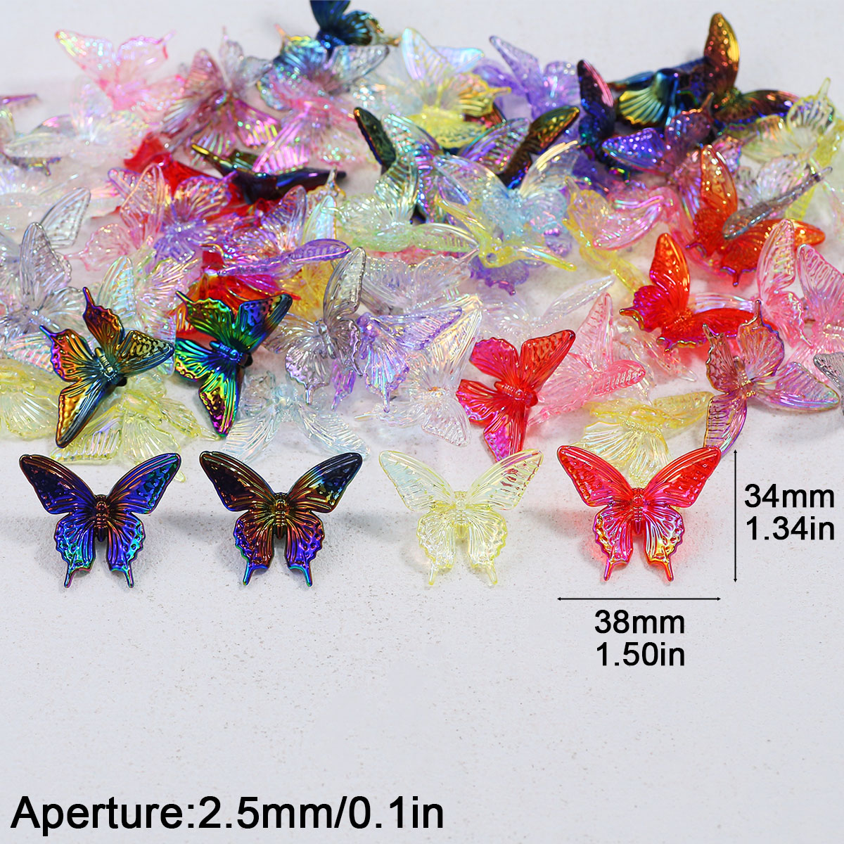 38*34mm Acrylic Butterfly UV M - Butterfly Pendant Necklace recension och pris