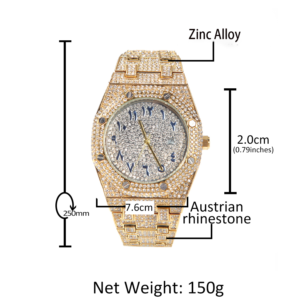 THE BLING KING Arabic Numerals - King'S Jewelry Watches recension och pris
