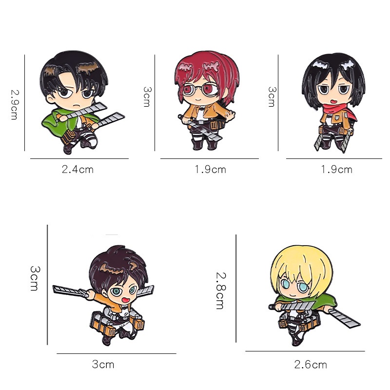Eren Chibi Enamel Pins Custom  - Levi Jewelry & Watches Inc recension och pris