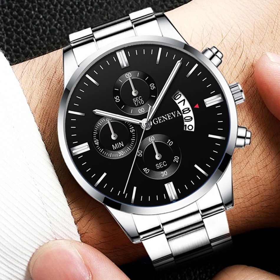 3PCS Fashion Men's Stainless S - Jewelry Watch Making recension och pris