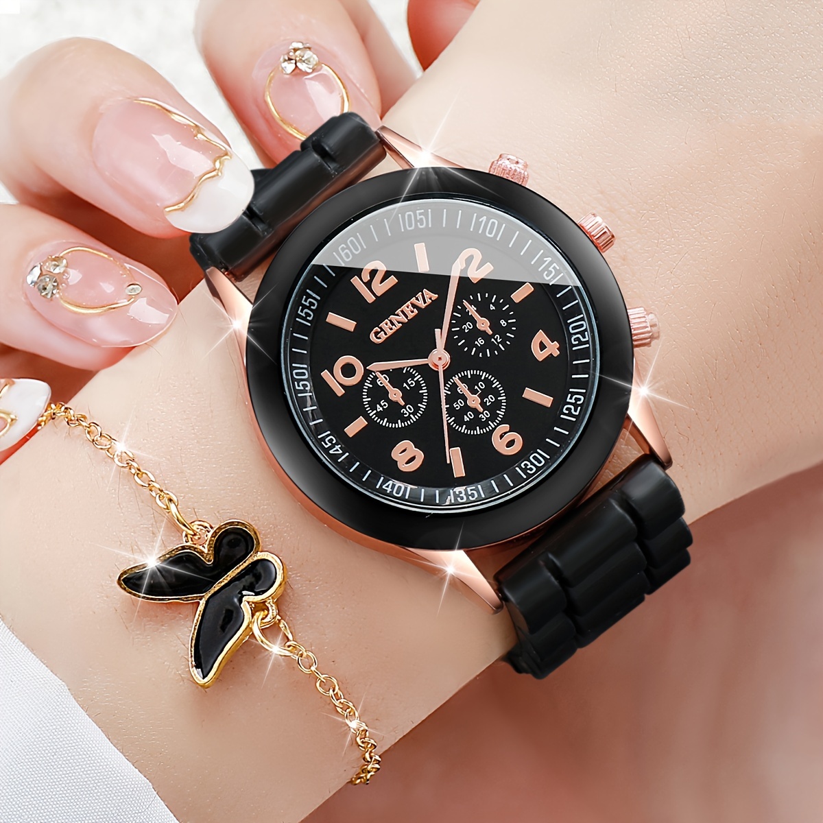 6PCS/Set Women's Watch Casual  - Jewelry Watch Making recension och pris