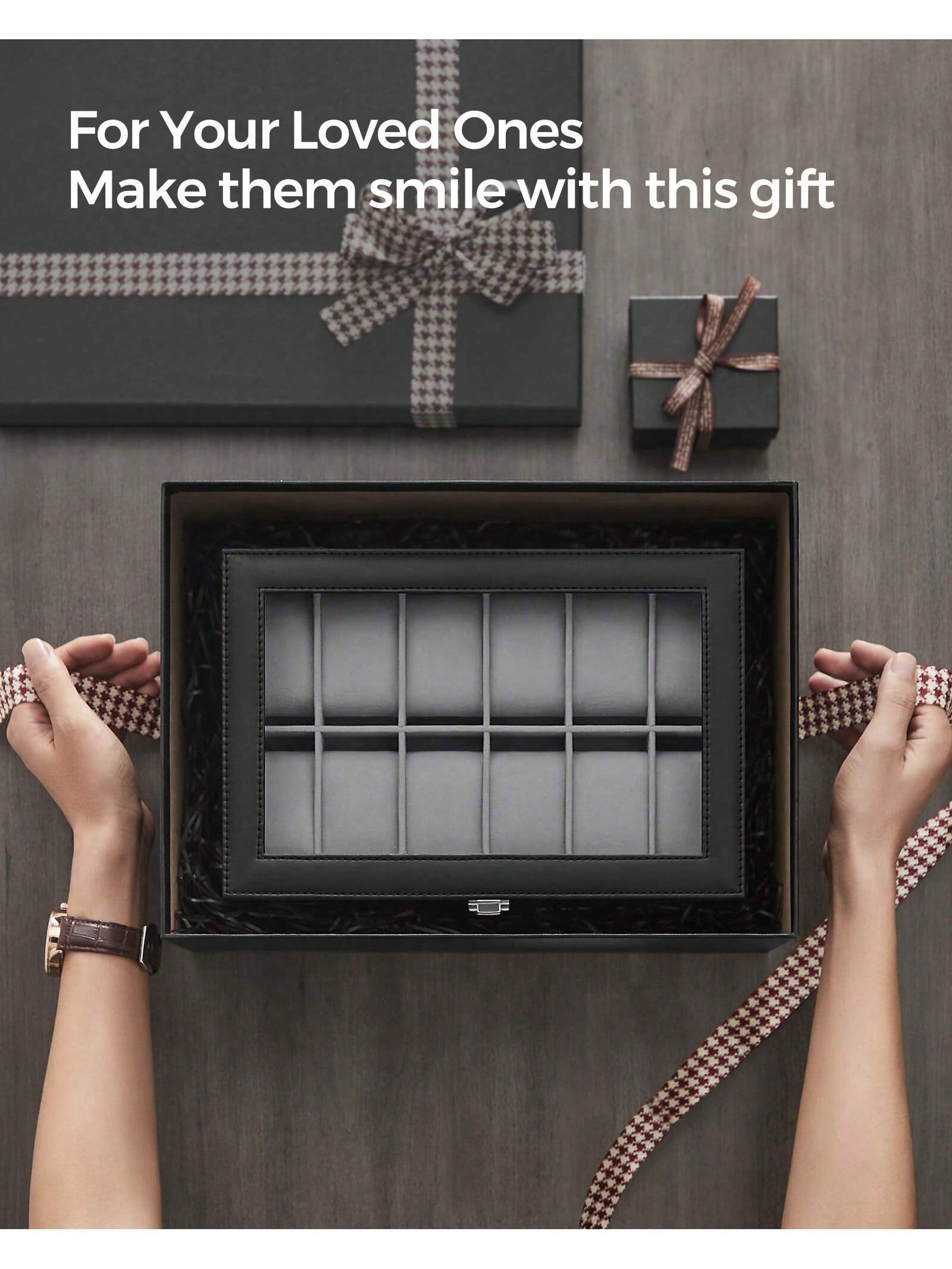 12-Slot Lockable Watch Box wit - Jewelry Bracelet Watches recension och pris