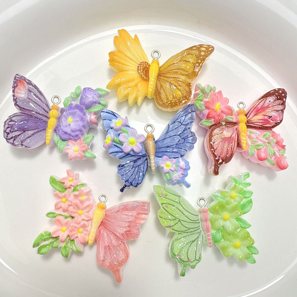 10pcs New Flower butterfly res - Butterfly Pendant Necklace recension och pris