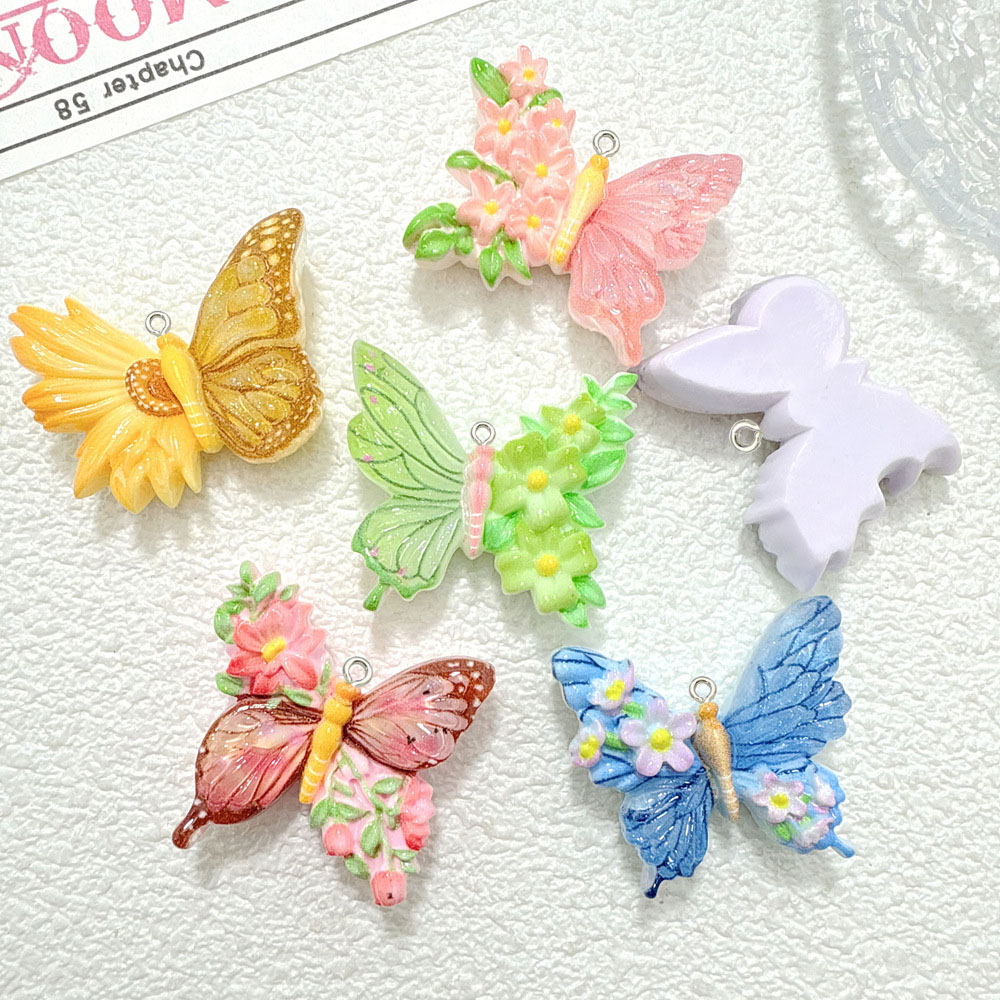 10pcs New Flower butterfly res - Butterfly Pendant Necklace recension och pris