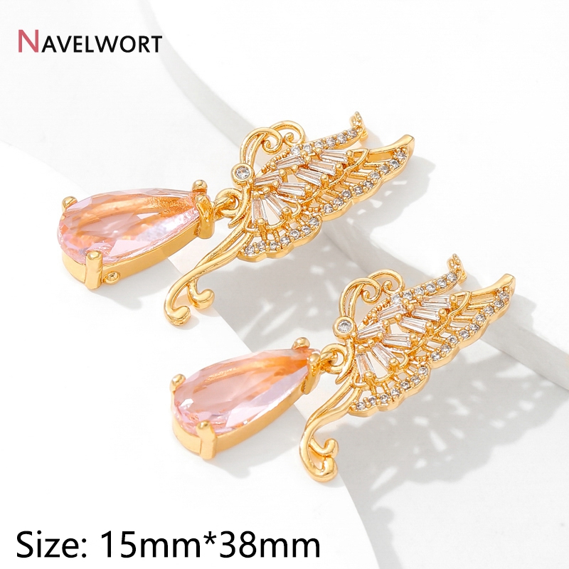 18K Gold Plated Brass With Zir - Butterfly Pendant Necklace recension och pris