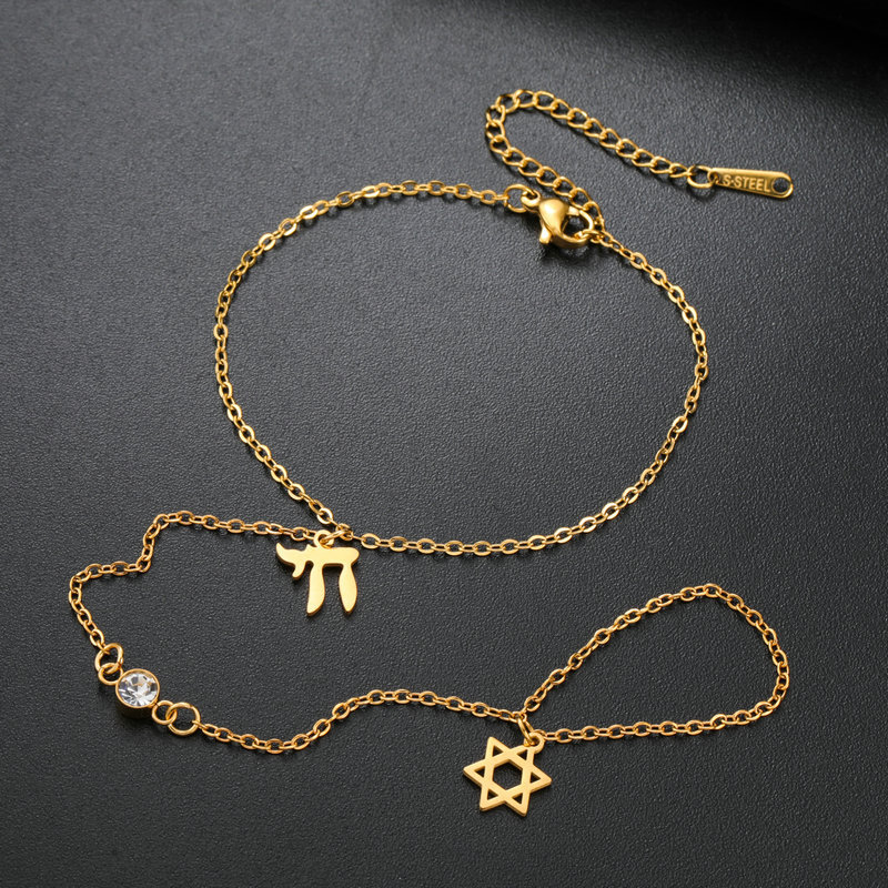 Jewish Star of David Hebrew Le - Jewelry & Watches Spółka Z Ograniczoną Odpowiedzialnością Sp Z Oo recension och pris