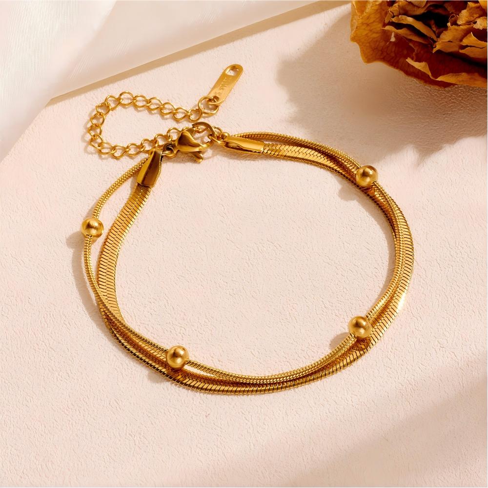 Double-layer Gold Color Anklet - Jc Jewelry & Watches Reviews recension och pris