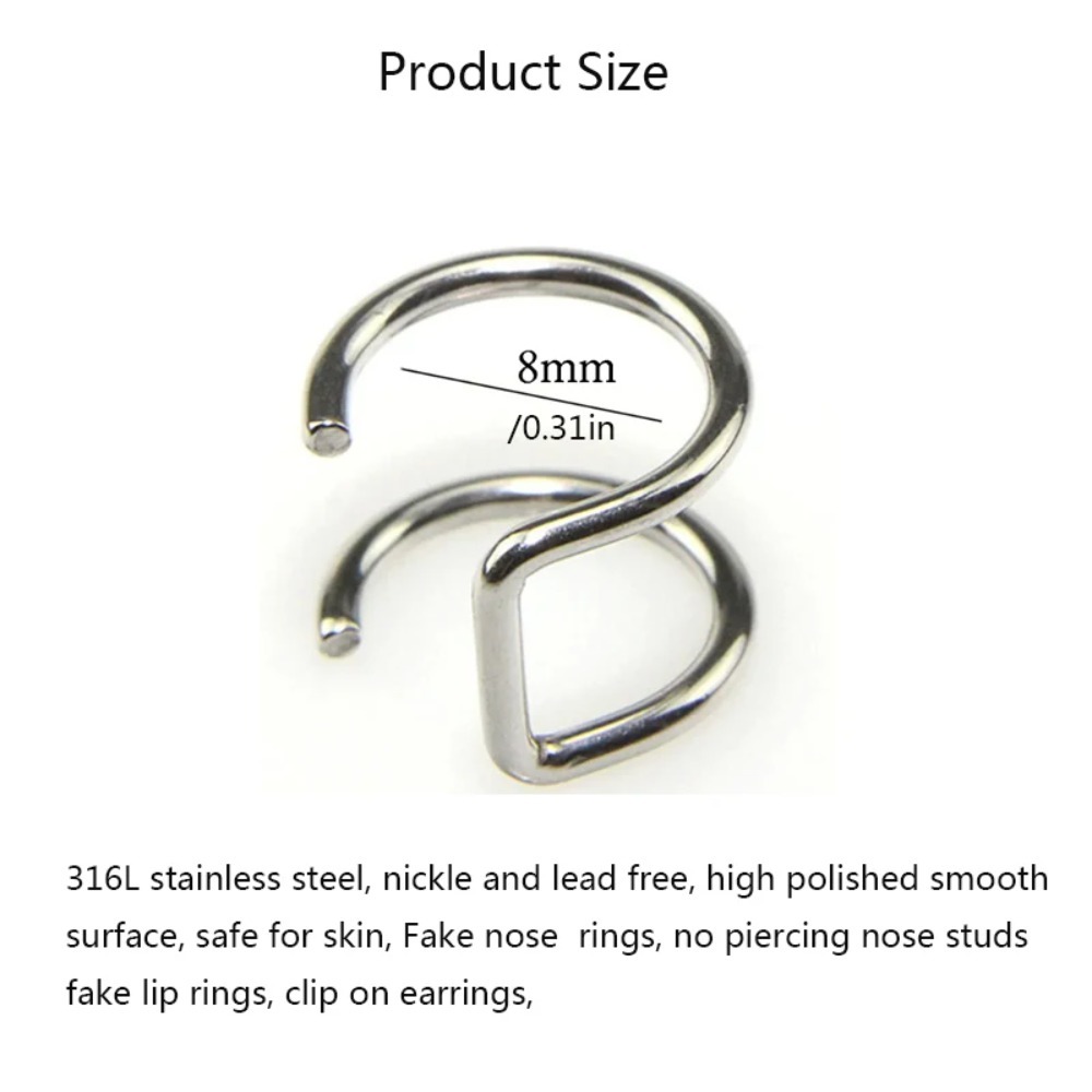 2026 NEW 2Pcs 316L Stainless S - Ear Cuff No Piercing recension och pris