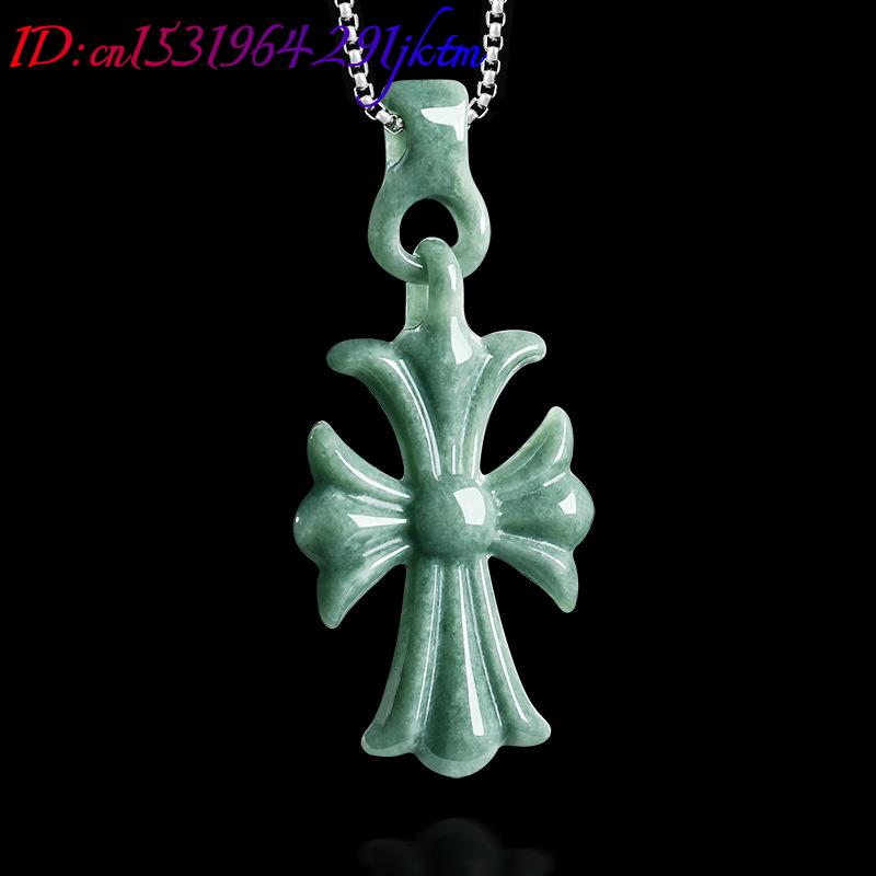 Natural Burmese Jadeite Cross  - Jewelry & Watches Spółka Z Ograniczoną Odpowiedzialnością Sp Z Oo recension och pris