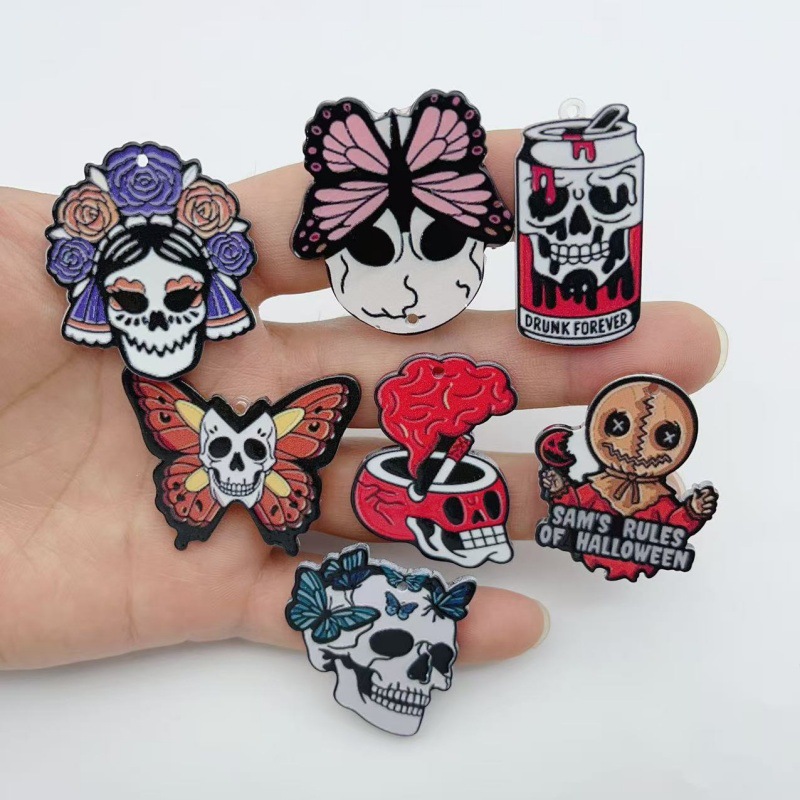 10pcs Halloween Gothic style a - Butterfly Pendant Necklace recension och pris