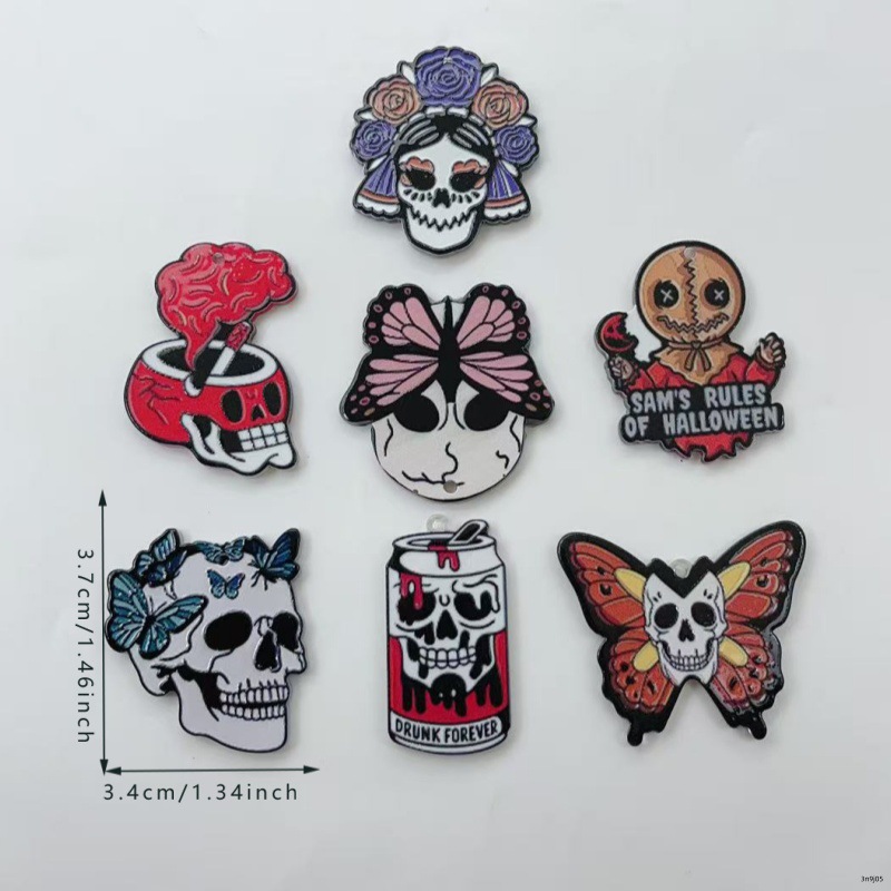 10pcs Halloween Gothic style a - Butterfly Pendant Necklace recension och pris
