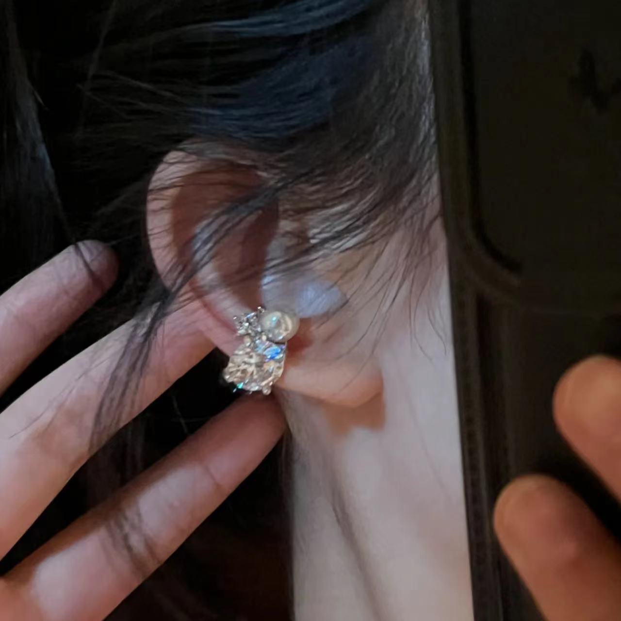 1Pcs Shiny Imitation Pearl Zir - Ear Cuff No Piercing recension och pris