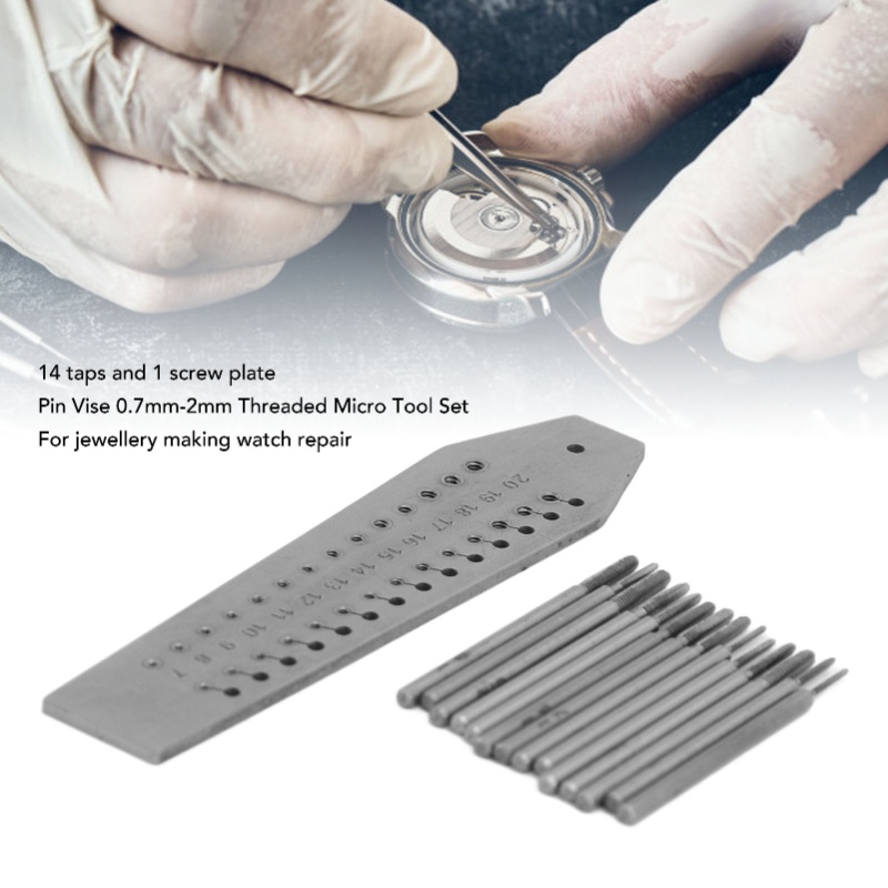 14pcs Tap And Die Set 0.7mm-2m - Jewelry Making Watches recension och pris
