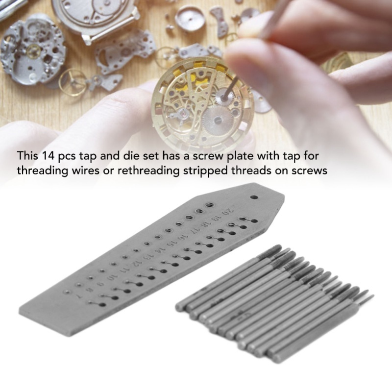 14pcs Tap And Die Set 0.7mm-2m - Jewelry Making Watches recension och pris