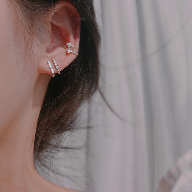 925 Sterling Silver Asymmetric - Ear Cuff No Piercing recension och pris