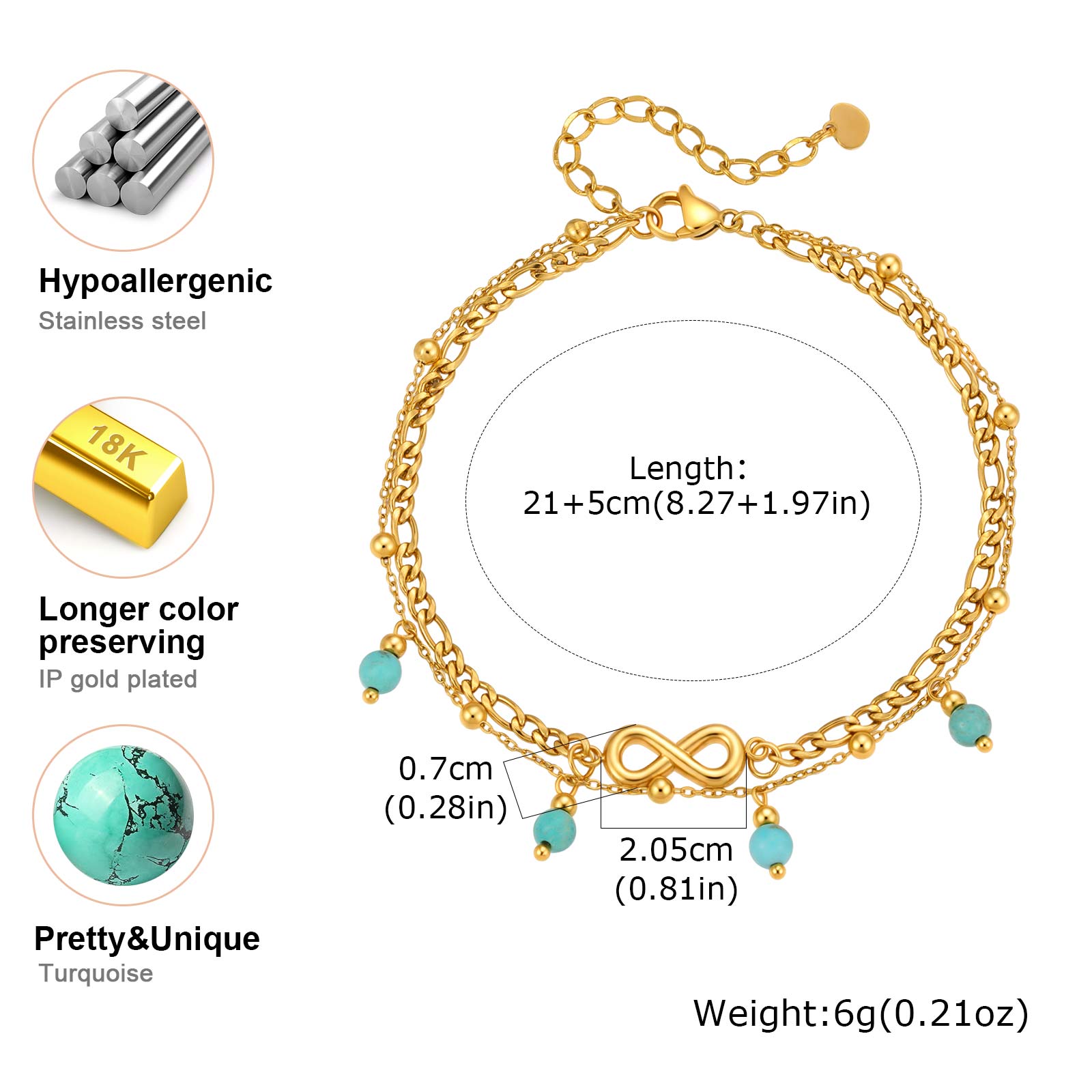 Vnox New Boho Double Layered I - Jc Jewelry & Watches Reviews recension och pris