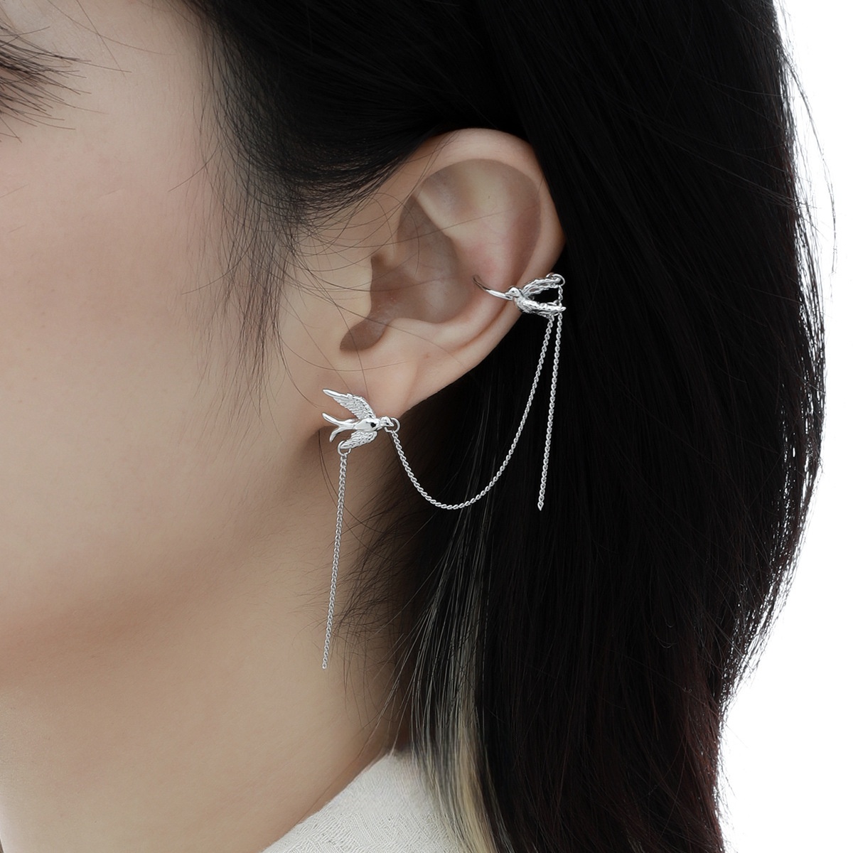 F.I.N.S Bird-Shaped S925 Sterl - Ear Cuff No Piercing recension och pris