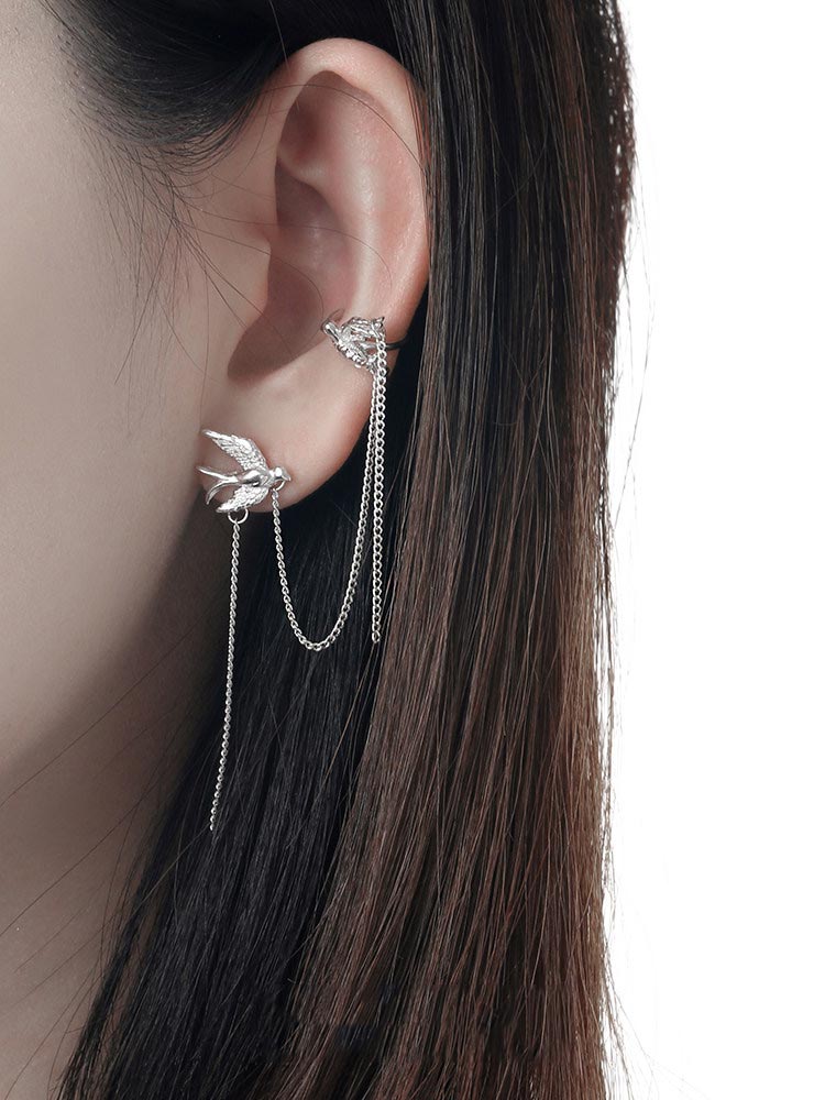 F.I.N.S Bird-Shaped S925 Sterl - Ear Cuff No Piercing recension och pris