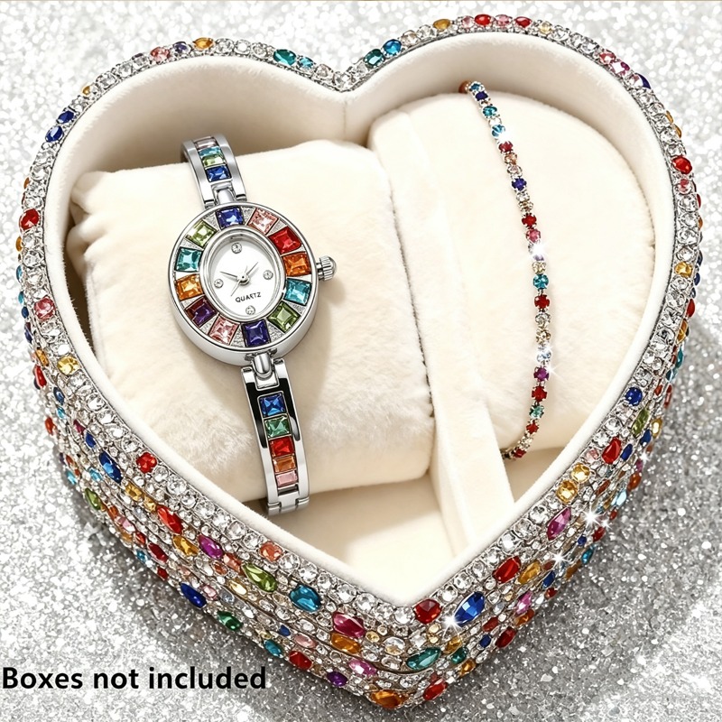 2pcs Elegant Colorful Rhinesto - Jewelry Watch Making recension och pris