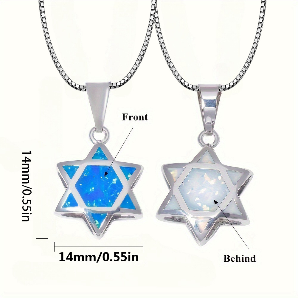 Star of David Opal Pendant Nec - Jewelry & Watches Spółka Z Ograniczoną Odpowiedzialnością Sp Z Oo recension och pris