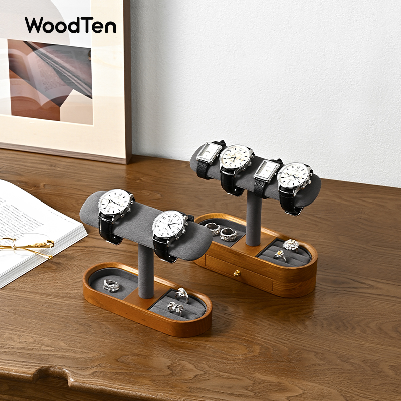 WoodTen Wood Watch Display Sta - Jewelry Watch Making recension och pris