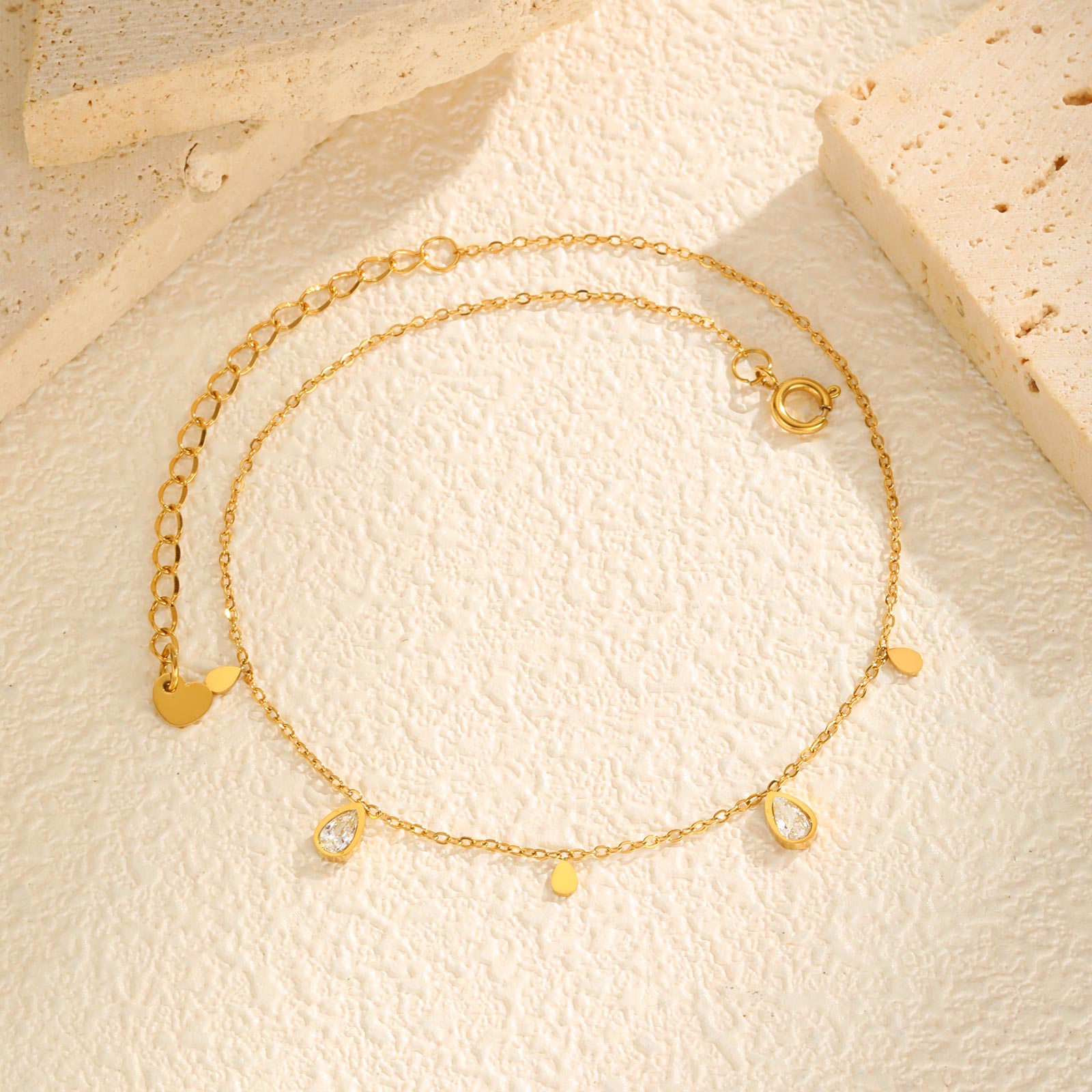 Dainty Water Drop Zircon Ankle - Jc Jewelry & Watches Reviews recension och pris